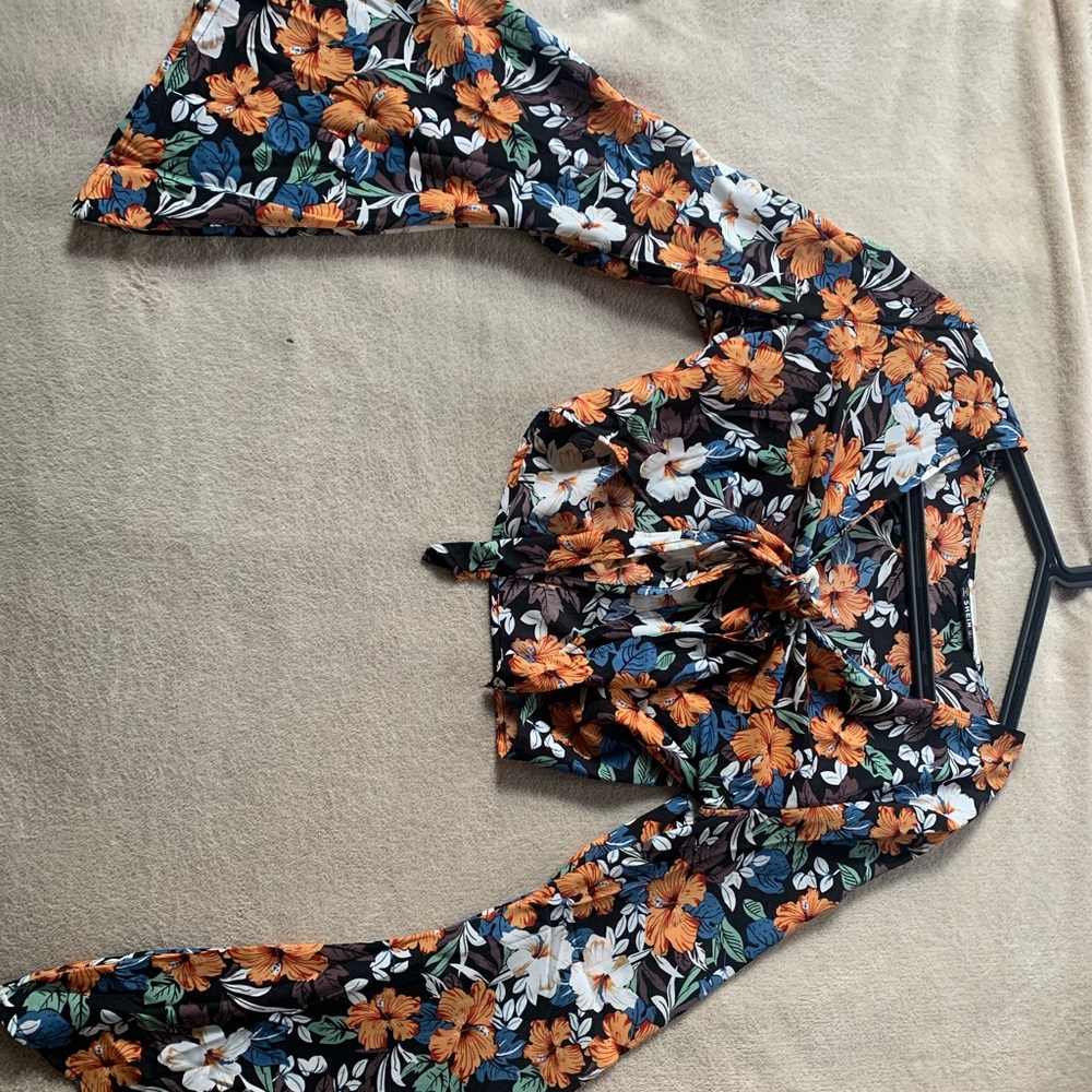 Flowered Crop Top
